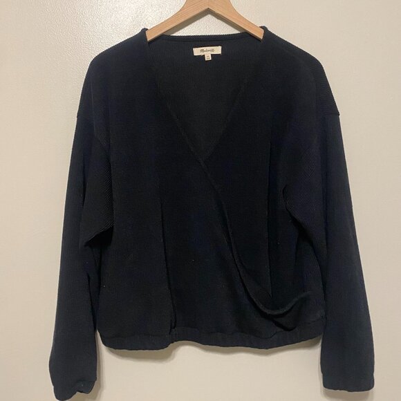 Ottoman Knit Wrap Top - Picture 2 of 7